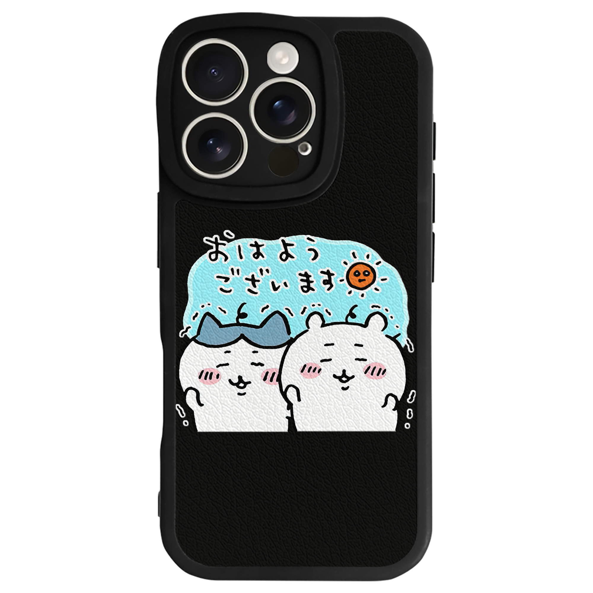 （画像用） ちいかわ ハチワレ Chii-kawa hachiware 【iPhone 16シリーズ対応】シリコンスマホケース（レザー調） 材質：シリコン